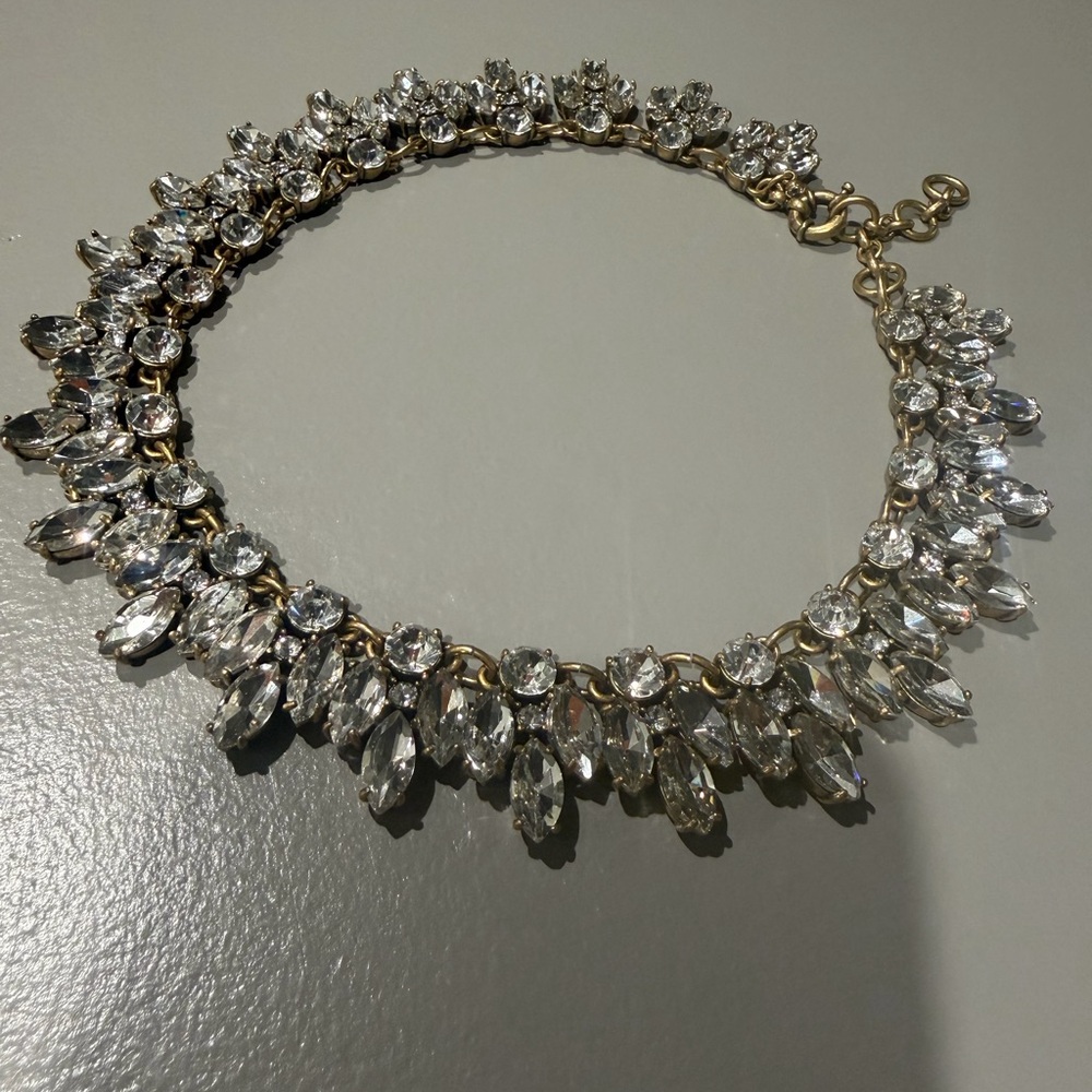 J. Crew statement jewelry. Rhinestone choker necklace